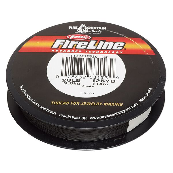 Thread, Berkley® FireLine®, gel-spun polyethylene, smoke, 0.3mm diameter, 20-pound test. Sold per 125-yard spool. image number 0