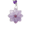 Amethyst / garnet 1pkg1, top-drilled hand-cut 1sided carved flower bead natural, 22mm image number 1