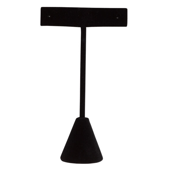 Display, earring, velvet, black, 4-1/2 x 2-1/2 x 1 inches. Sold individually. image number 0