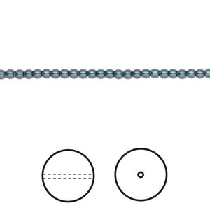 Pearl 1000pk iridescent Tahitian look, Swarovski® 2mm round 5810