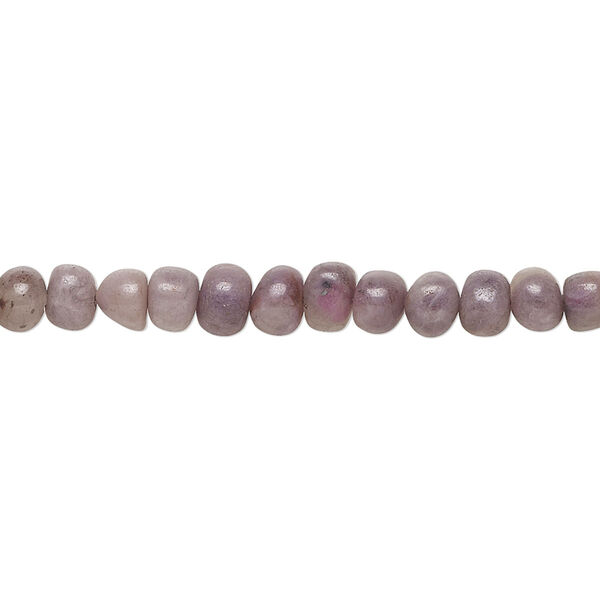 Bead, plum blossom tourmaline (natural), dark, small hand-cut pebble, Mohs hardness 7 to 7-1/2. Sold per 14-inch strand, approximately 95 beads. image number 0