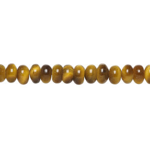 Tigereye 1pkg1, rondelle bead natural, 15 inch 6x3mm-7x5mm