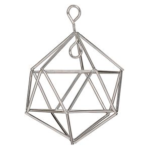 Wire frame, imitation rhodium-finished steel, 2-1/2 inches. Sold individually.