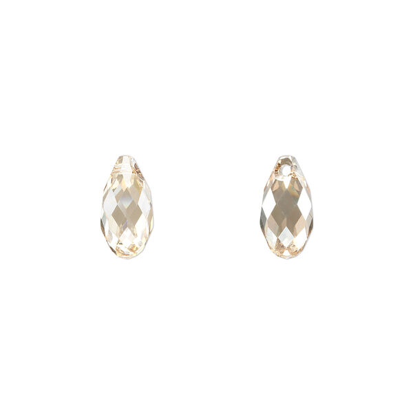 Briolette 144pk crystal golden shadow, Swarovski® 11x5.5mm pendant drop 6010 image number 0