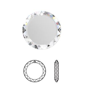 Drop 1pk crystal, Crystal Passions® 20mm pendant disc 6049