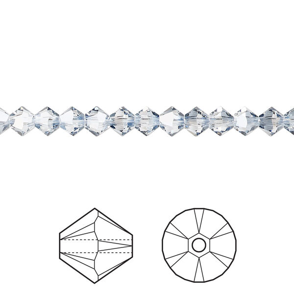 Bead 1440pk crystal blue shade, Swarovski® 4mm XILION bicone 5328 image number 0