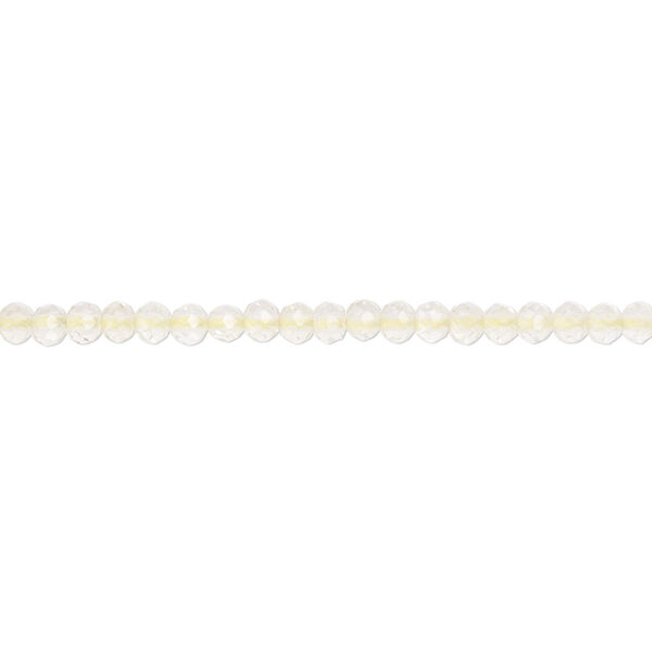 Bead, lemon quartz (heated), 2mm faceted round, B+ grade, Mohs hardness 7. Sold per 13-inch strand. image number 0