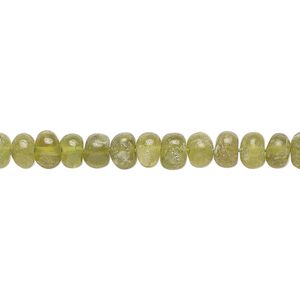 Vesuvianite 1pkg1, hand-cut rondelle bead natural 14 inch 4x3mm-6x4mm