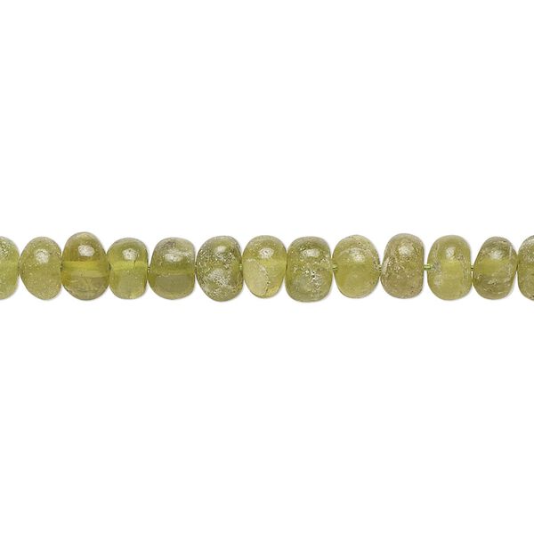 Vesuvianite 1pkg1, hand-cut rondelle bead natural 14 inch 4x3mm-6x4mm image number 0
