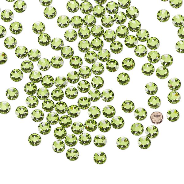 Flat back 1440pk citrus green foil back, Swarovski® hotfix 3-3.2mm round SS12 2078 image number 0