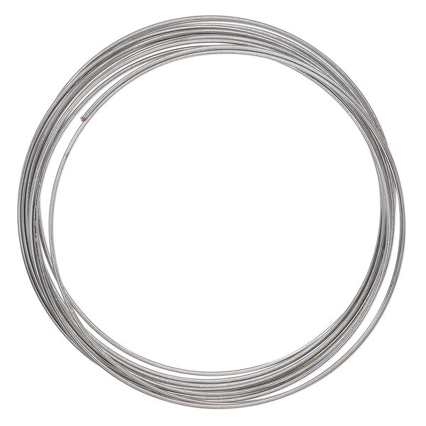 Memory wire, gunmetal-plated high carbon steel, 2-1/4 inch bracelet, 0.7mm thick. Sold per pkg of 12 loops. image number 0