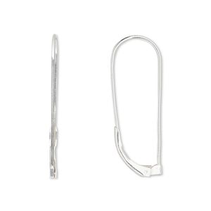 Ear wire leverback 1pkg2 sterling silver-filled, 29mm, 1 pair