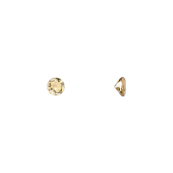 Gem, citrine (heated), 4.5mm faceted round, A grade, Mohs hardness 7. Sold per pkg of 4. image number 0