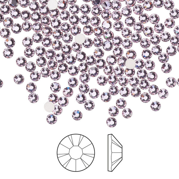 Flat back 144pk mesmera foil back, Preciosa MAXIMA Czech crystal rhinestone 2.5-2.7mm chaton rose round SS9 image number 0