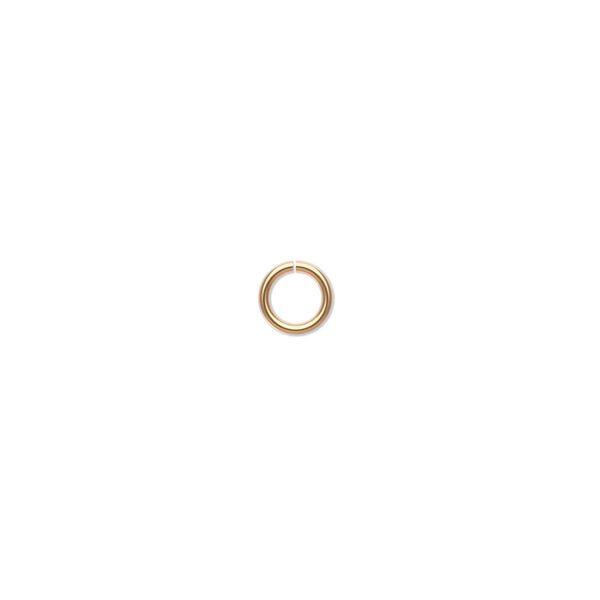 Jump ring, 14Kt gold-filled, 5.5mm round, 3.8mm inside diameter, 19 gauge. Sold per pkg of 20. image number 0