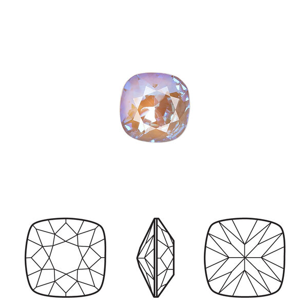 Fancy stone 2pk crystal cappuccino DeLite, Crystal Passions® 10mm cushion 4470 image number 0