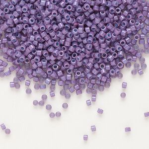 Seed bead, Delica®, glass, pkg/250g, #11 round, opaque dark orchid (DB-0660).
