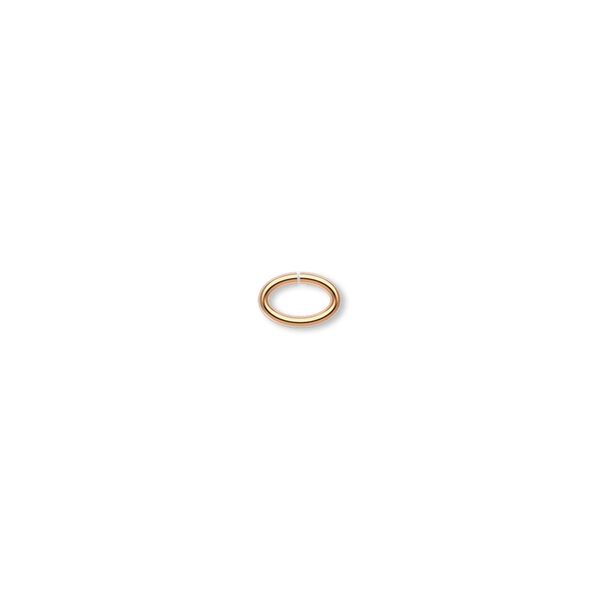 Jump ring, gold-plated brass, 6x4mm oval, 4.3x2.5mm inside diameter, 20 gauge. Sold per pkg of 1,000. image number 0
