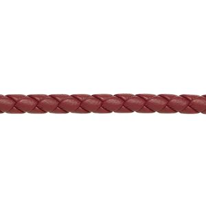 Bolo cord, leatherette, matte burgundy, 4mm braided round. Sold per 5-yard section.