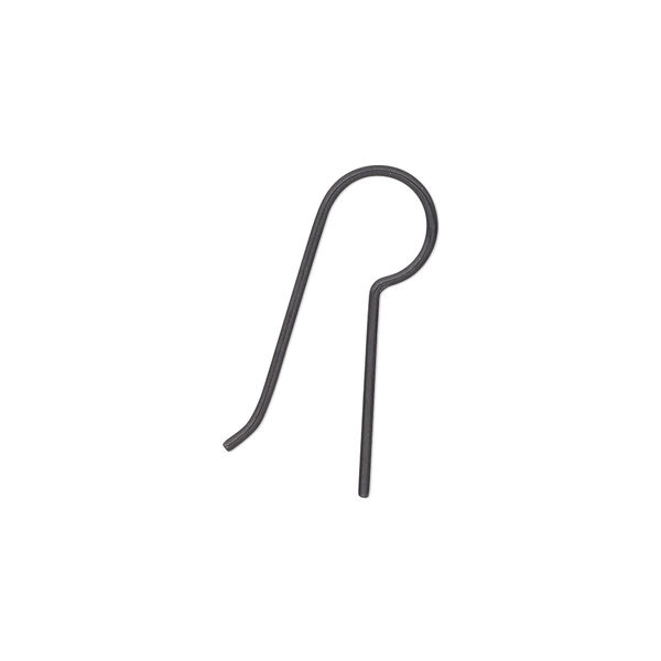 Ear wire, anodized niobium, 22mm fishhook with 14mm shank, 20 gauge. Sold per pkg of 2 pairs. image number 0