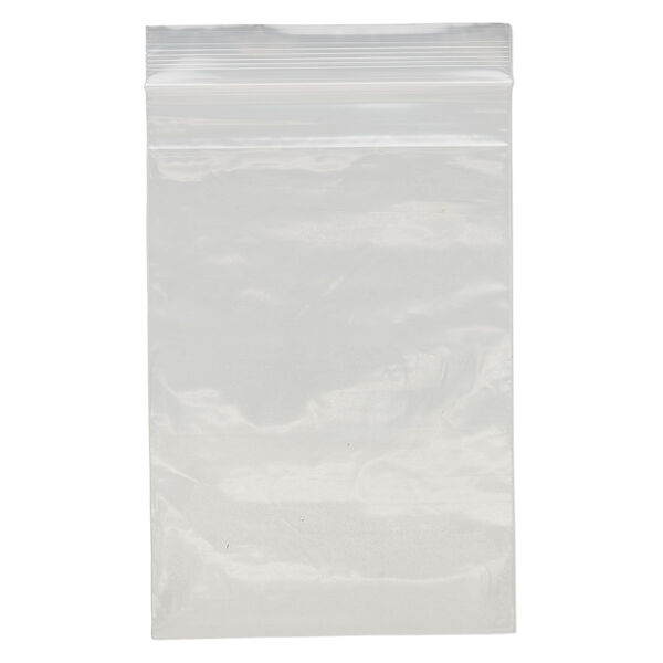 Bag, Tite-Lip™, anti-tarnish plastic, transparent clear, 4x6-inch top zip. Sold per pkg of 1,000. image number 1