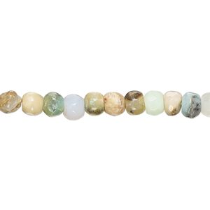 Green Peruvian opal 1pkg1, hand-cut faceted rondelle bead natural 10 inch 5x2mm-6x5mm