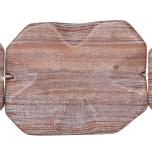 Redline marble 1pkg1, carved flat rectangle bead, 15 inch 42x28mm-44x32mm