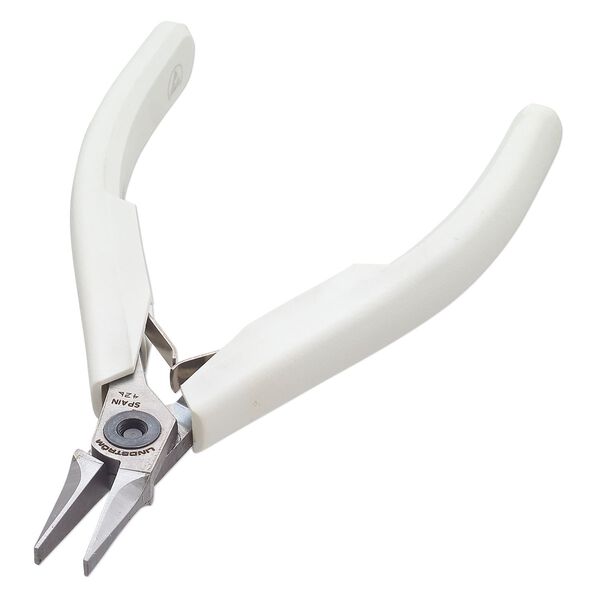 Pliers Lindstrom® Supreme series 1pkg1 alloyed steel, 4-3/4 inches flat-nose, white /  silver 4-3/4" (PLR-7490) image number 1