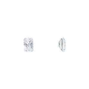 Gem, cubic zirconia, spinel white, 6x4mm faceted emerald-cut, Mohs hardness 8-1/2. Sold per pkg of 2.