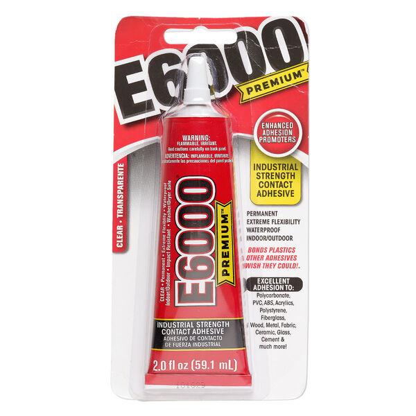 Adhesive E6000® PREMIUM™ 1pkg1 tube, 2 fluid ounce, clear image number 0