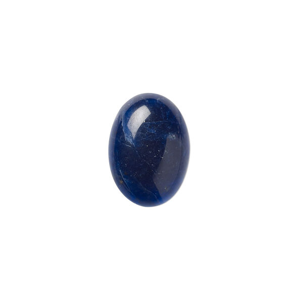 Cabochon, sodalite (natural), 18x13mm calibrated oval, B grade, Mohs hardness 5 to 6. Sold per pkg of 2. image number 0