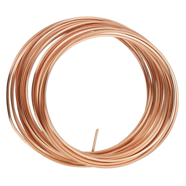 Wire, ParaWire™, copper, square, 18 gauge. Sold per 7-yard section. image number 0