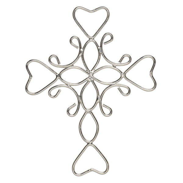 Wire frame, steel, 5x4-inch cross. Sold individually. image number 0