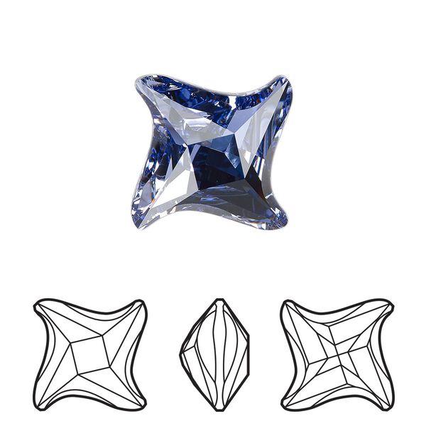 Fancy stone 1pk tanzanite foil back, Crystal Passions® 17mm twister 4485 image number 0
