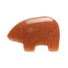 Red aventurine 1pkg1, top-drilled and half-drilled Zuni-style bear focal natural, 28x20mm-33x28mm image number 2