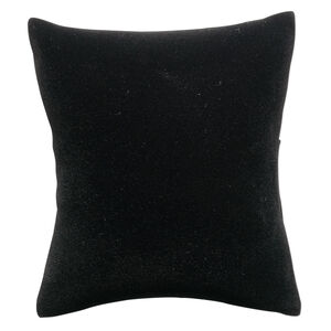 Display, flocked velvet, black, 3-1/2x3x1-3/4 inch pillow. Sold per pkg of 4.