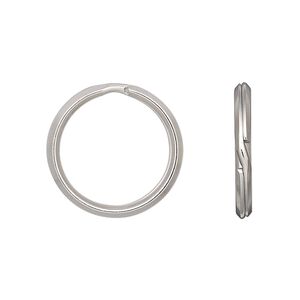 Split ring, stainless steel, 20mm round, 15.5mm inner diameter. Sold per pkg of 20.