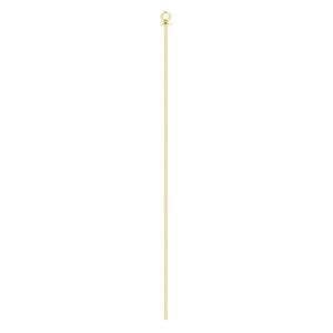 Head pin, 14Kt gold-filled, 24 gauge, 3 inches long with cup and ring. Sold per pkg of 4.