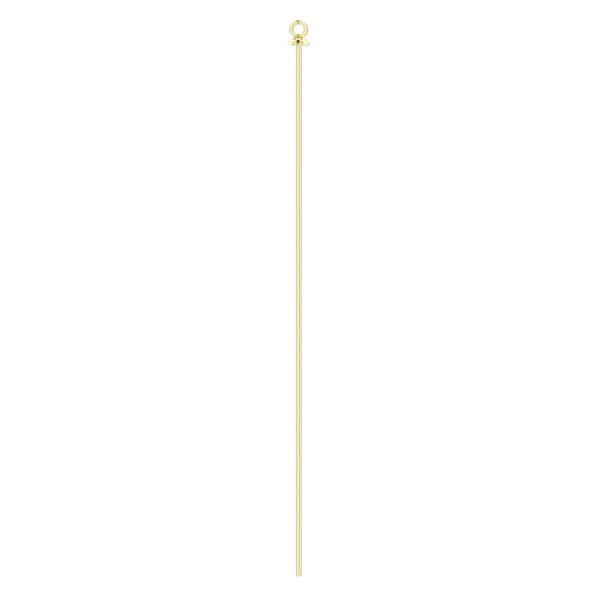 Head pin, 14Kt gold-filled, 24 gauge, 3 inches long with cup and ring. Sold per pkg of 4. image number 0