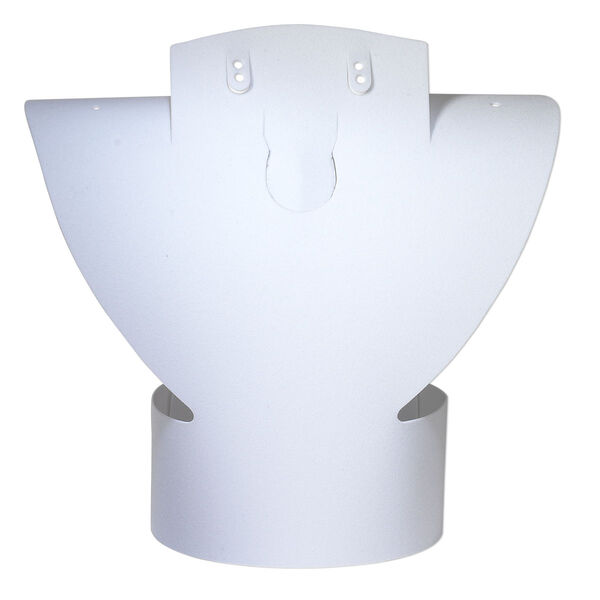 Display, foldable, necklace and earring, acrylic, flocked white, 6-1/4 x 6 x 2-1/4 inches assembled. Sold per pkg of 2. image number 0