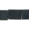 Blackstone 1pkg1, flat rectangle bead, 15 inch 20x14mm-21x17mm dark green image number 0