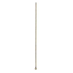 Head pin 1pkg100 gold-plated, 2 inch / 1.5mm ball tip, 23 gauge brass antique