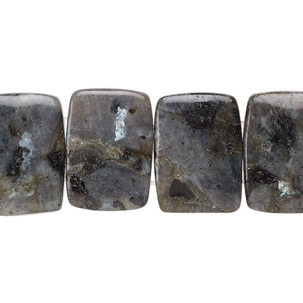 Blue labradorite 1pkg1, rectangle bead natural 8 inch 18x13mm image number 0
