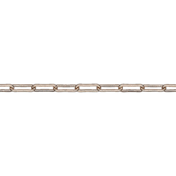 Chain, 14Kt rose gold-filled, 2.5mm flat paperclip. Sold per pkg of 5 feet. image number 0