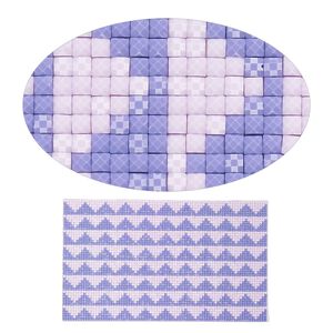 Adhesive sheet, My Style Deco Art™, peel-off, resin and glue, light purple and lavender, 8 x 4-3/4 inch rectangle, 1.8mm thick with chevron design. Sold individually.