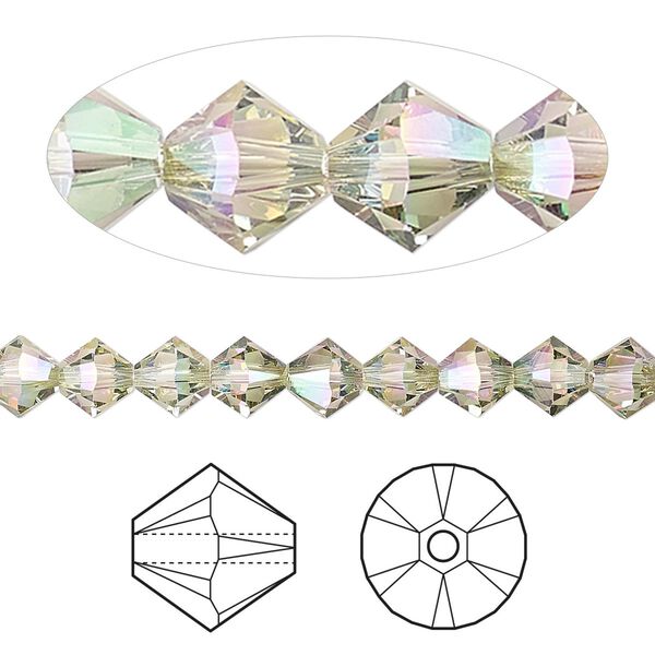 Bead 24pk crystal paradise shine, Crystal Passions® 6mm bicone 5328 image number 0