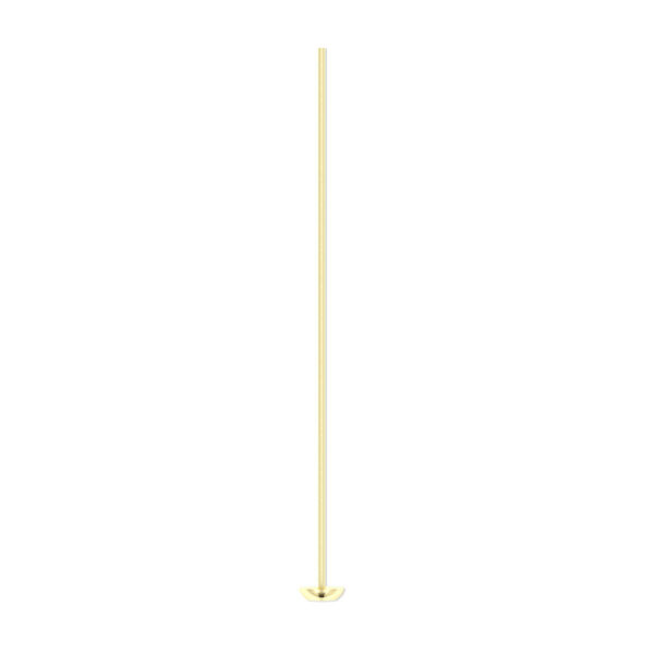 Head pin, 14Kt gold-filled, 1-1/2 inch with cup, 24 gauge. Sold per pkg of 4. image number 0