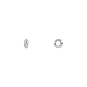Bead, TierraCast®, antiqued pewter (tin-based alloy), 4x2mm-5x2mm nugget rondelle. Sold per pkg of 100.