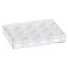 Organizer, clear plastic, 6-3/8 x 4-7/8 x 1 inch rectangle with 12 containers. Sold individually. image number 1