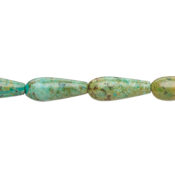 Turquoise 1pkg1, teardrop bead C- grade, 15.5-16 inch 15x6mm-16x6mm image number 0